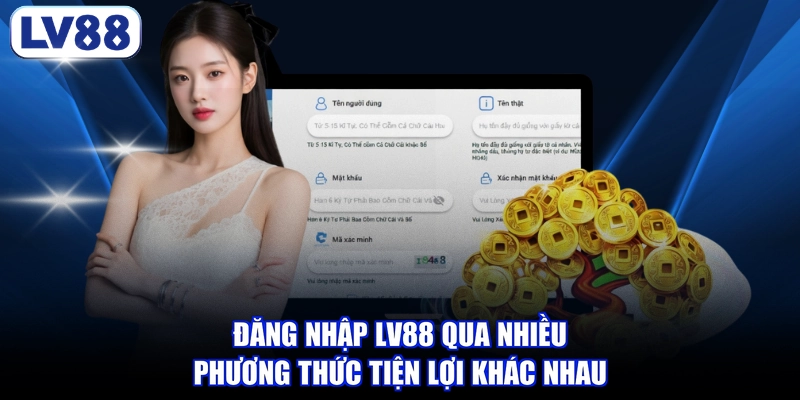 Đăng nhập LV88 qua nhiều phương thức tiện lợi khác nhau